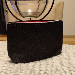 Estee Lauder Black Floral Cosmetic Bag